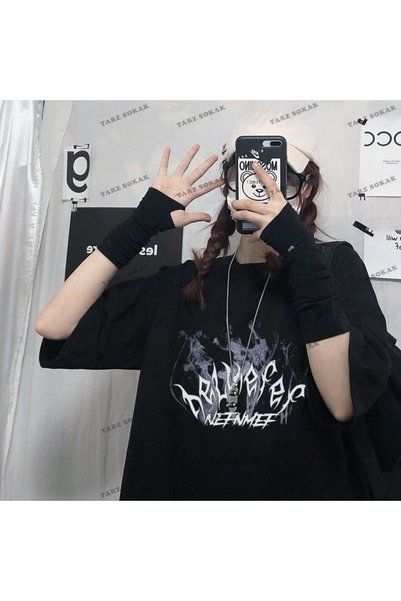 Adrift Y2K Unisex Harajuka Anime Retro Kawai Kuromi T-shirt Kod  Rertr Tarzso...