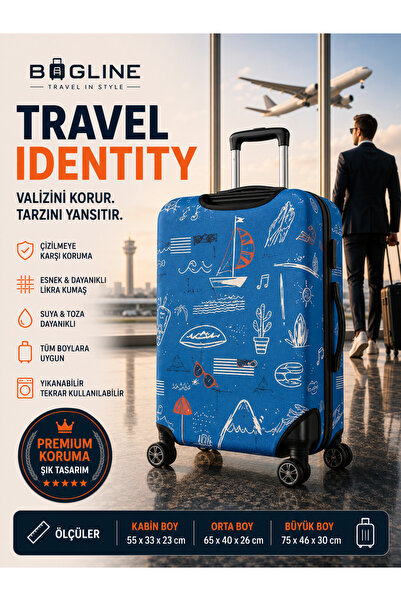 Bag line Luggage Cover Suitcase Cover Lycra Flexible Fabric and Durable Lugga...