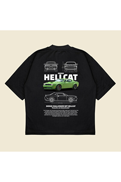 Tarzsokak Dodge Hellcat Štampano Oversize kroj Unisex Pamuk paket, prozračna ...