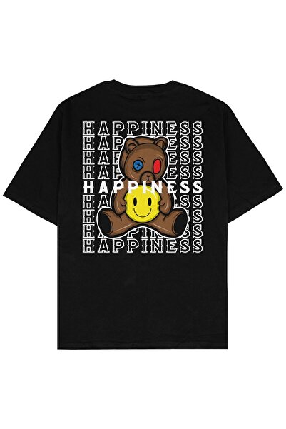 Adrift Μπλουζάκι Unisex Μαύρο Oversize Happiness
