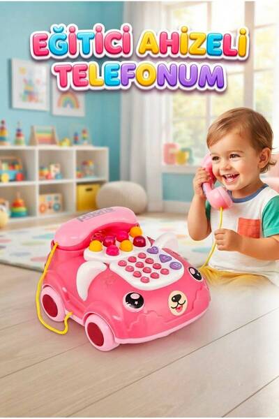Tıfıl Toys Pembe Müzikli Sesli Arabalı Telefon