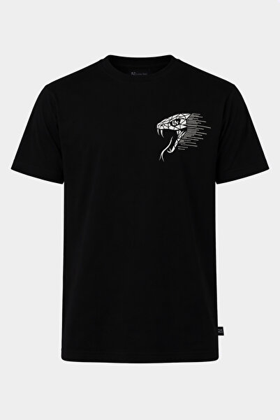 Linea Noir FLN Venom Pulse White, %100 Pamuk,Erkek Siyah Tshirt, Flex ve Taş ...