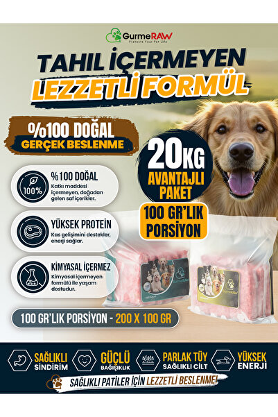 | BARF PLUS + RAW SPECIAL | 10 kg + 10 kg | 100 gr Porsiyonlu | Günlük Fiyat-Performans Kombinasyonu