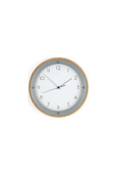 AMS Ceas de perete 5846, cuarț, alb, analogic, modern