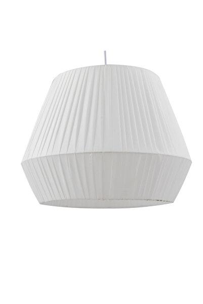 Lindby Lampă suspendată Vitore, Ø 40 cm, textil, alb