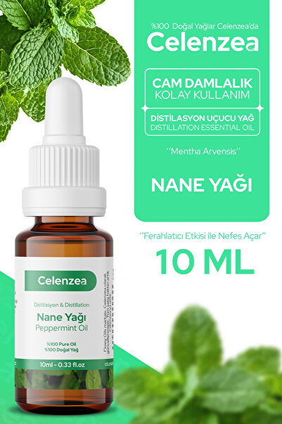 Celenzea Nane Yağı %100 Doğal Bitkisel Uçucu Yağ Peppermint Oil 10ml