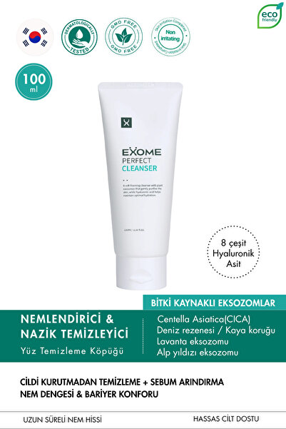 Exome Perfect Cleanser 100 ml |   Plant-Sourced Exosome | 18 Types of Hyaluro...