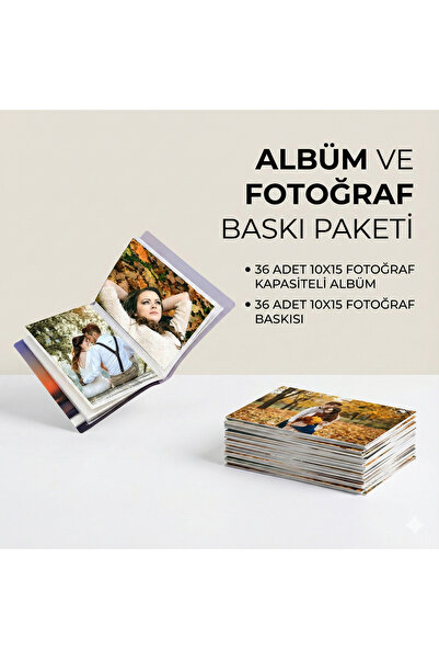 Baskıkafası 36Pcs 10X15 Photo Print + 36Pcs Photo Capacity Blank Album - Fuji...