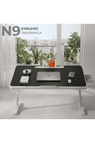 Ofisfix N9 Black Height & Angle Adjustable Laptop Stand |   Folding Work Tabl...