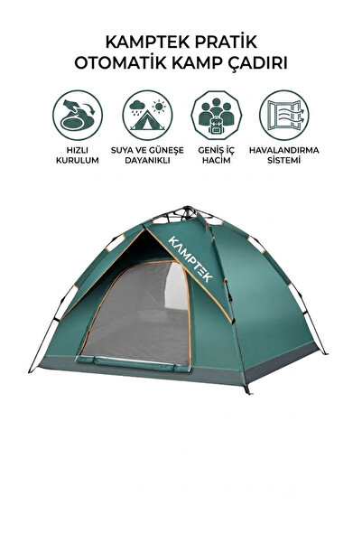 kamptek kamp teknolojisi Camp One Dört mevsim 4 Kişilik Çift Katmanlı Otomati...