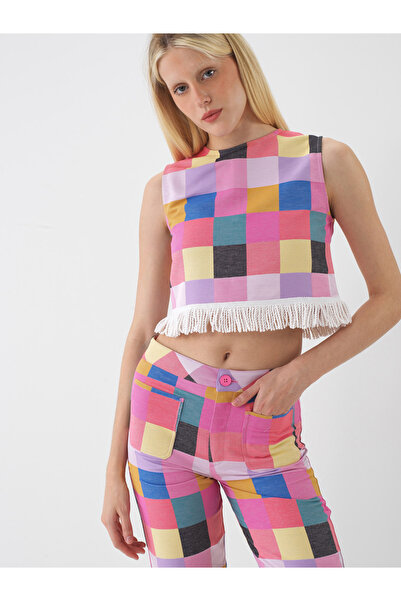 Xint Kadın Pembe Pamuk Dokulu Regular Fit Bluz