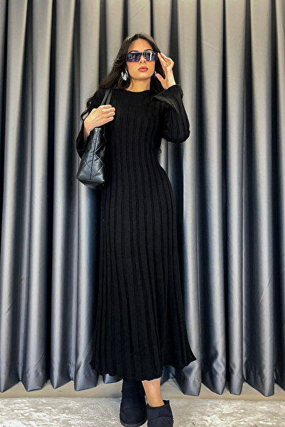 Noa&Noa Noa Noa Ribbed Long Knit Dress - Black Black