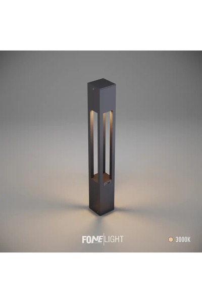 FoneLight AKA010 LED Bollard 60 Cm Bahçe Aydınlatma Direği IP65 Alüminyum Pey...