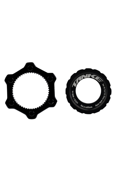 Choice Black TANKE Bike Hub Center Lock To 6 Hole Adapter Aluminum Alloy Cent...