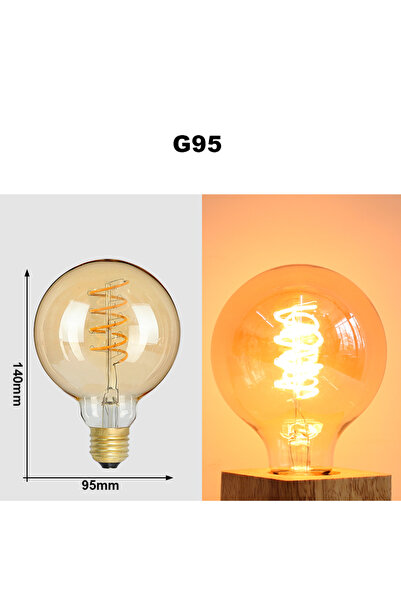 Choice 4W Yes Warm White G95 E27 LED Filament Light Bulb 220V 4W A60 ST64 T45...