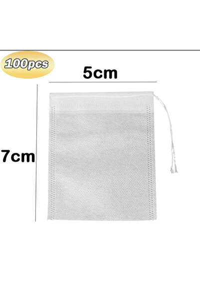 Choice 5x7cm-100pcs 100Pcs Disposable Teabags Non-Woven Fabric Tea Filter Bag...