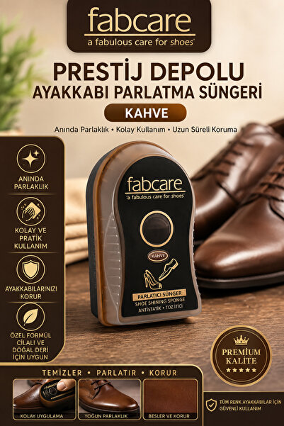 Fabcare Prestij Depolu Ayakkabı Parlatma Süngeri Kahve