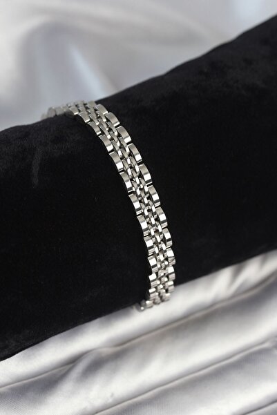 Inure Jewelry سوار رجالي من الفولاذ 316L بسمك 7 ملم باللون الفضي