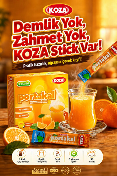 Koza Gurmelerin Seçimi Pratik Lezzet Portakal Aromalı Oralet Tek İçimlik Port...