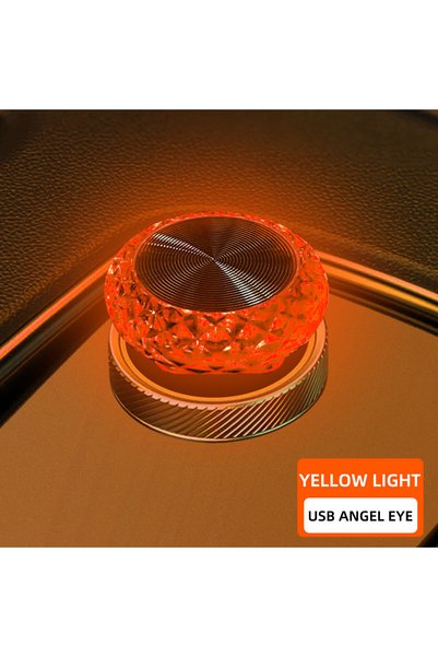 Choice6 YELLOW Portable Car USB Ambient Light Mini LED Decorative Colorful Ni...