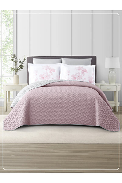 Donetella 6-Pcs King Size Reversible Quilt Set 260x240cm| Soft Microfiber.