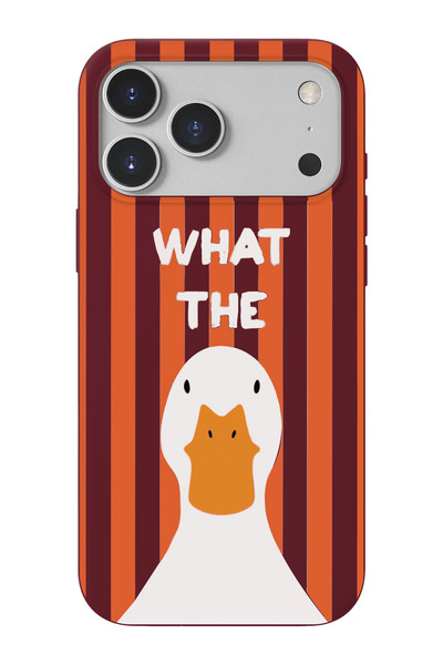 shoptocase iPhone 17 Pro Uyumlu What The Duck Desenli İçi Süet Lansman Telefo...