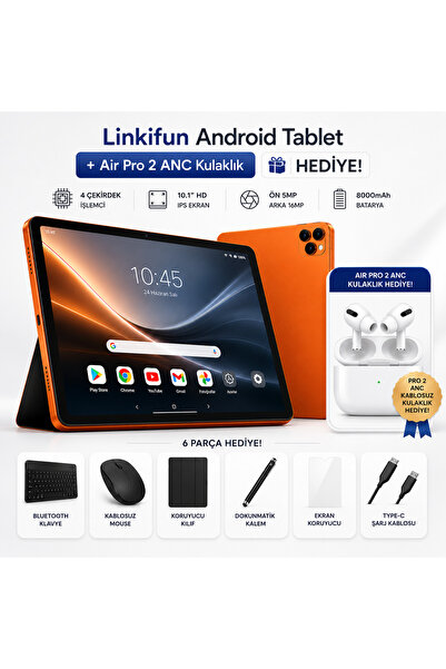 linkifun OnePad 10 | 10.1" HD IPS Tablet | 8000mAh | Android | Bluetooth Kula...