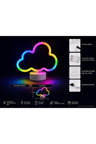 Işık kasabası USB LED Neon Işık Tek Boynuzlu Unicorn At Aşk Gece Lambası Tabe...