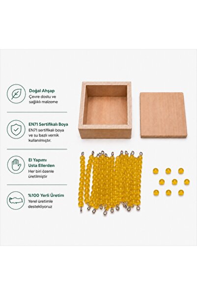 Montessori Gemisi Sequin Plate (11-99) Working Beads Set