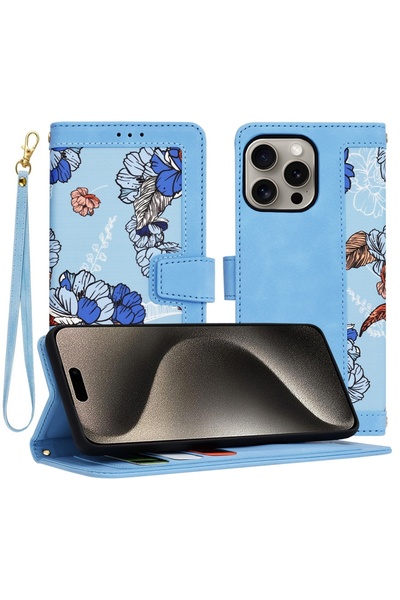 Techsuit IPhone 15 Pro Max Case - Techsuit FlipCraft - Vibrant Blue