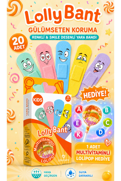 Life Care Çocuk Yara Bandı Desenli 20'li Kutu