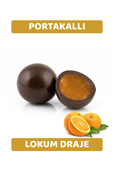 Bitter Çikolata Kaplı Portakal Aromalı Lokum Draje 1KG