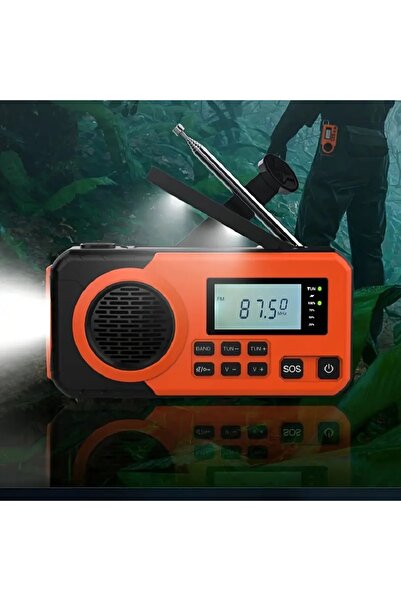 Choice orange 4000mAh Emergency Portable Solar Power Radio with Hand Crank Ch...