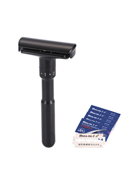 Choice black Mingshi Metal Adjustable Safety Razor Travel Double Edge Classic...