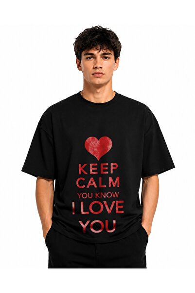 Inscriptie Tricou Unisex Bumbac Premium Casual " I love you "
