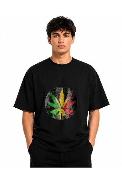Inscriptie Tricou Unisex Bumbac Premium Casual " Marijuana Cuba "