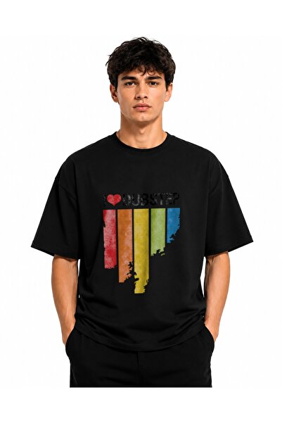 Inscriptie Tricou Unisex Bumbac Premium Casual " I love dubstep "