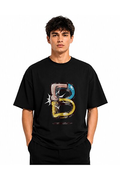 Inscriptie Unisex Premium Cotton Casual T-Shirt "Graffiti the letter b"