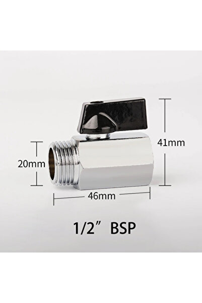 Choice6 NW-04 1/8" 1/4" 3/8" 1/2" Threaded Mini Brass Ball Valve BSP Male To ...