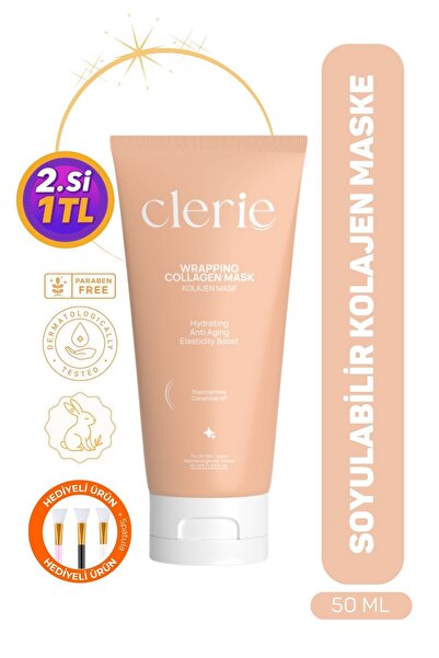 Clerie Cosmetics Peel-Off Collagen Face Mask – Glass Skin, Moisturizing Pore-...