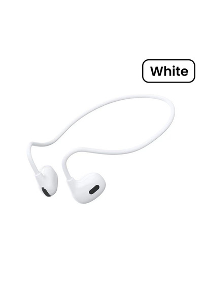 Choice1 WHITE OWS Wireless Bluetooth Headphones Bone Conduction Bluetooth5.2 ...