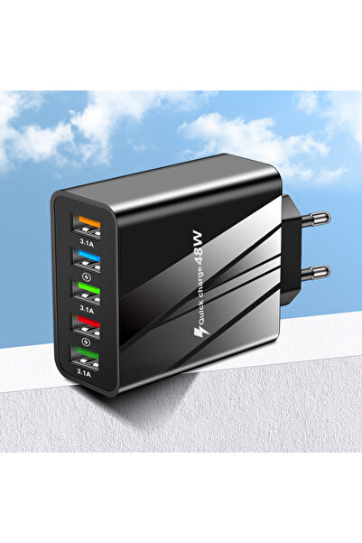 Choice EU Black 48W USB Charger Fast Charge QC 3.0 Wall Charger Adapter For i...