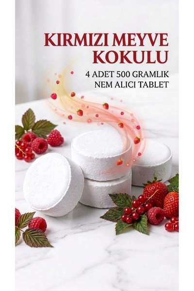 Saban 2 Adet 2x500Gr - KIRMIZI MEYVELER - Nem Alıcı Rutubet Giderici Yedek Ta...