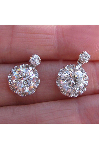 Choice E1464 Huitan Luxury Wedding Earrings for Women Shiny Round Cubic Zirco...