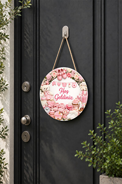 Lucena Baby Girl Birth Welcome Door Decoration Round Hospital Room Decoration...