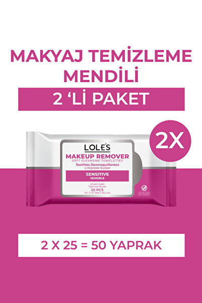 Lole's Micellar Makyaj Temizleme Mendili Rose Water - 2 X 25 Pcs