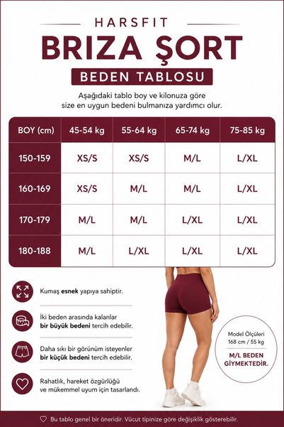 HARSFIT مجموعة من قطعتين من شورتات بريزا الرياضية ذات الخصر العالي بدون خياطة