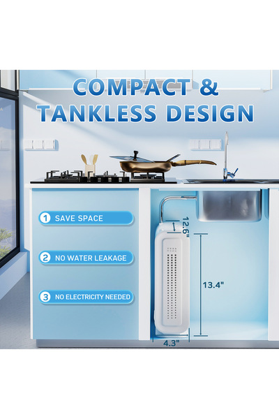 Koopsio Filtru Apa DF-1, Ultrafiltrare In 4 Etape, Compatibil Apa Potabila De La Retea, Instalare Simpla