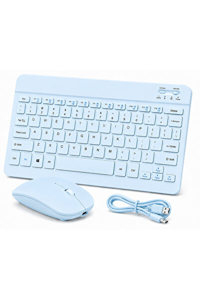 GudeX Bluetooth Kablosuz Klavye ve Mouse Seti Şarjlı iOS Android Windows Uyumlu