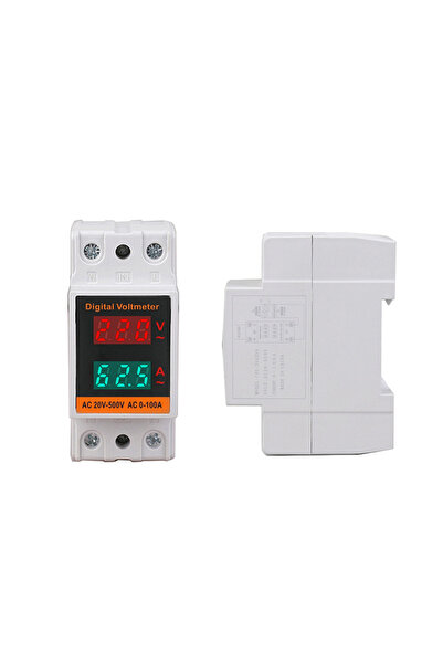 Choice 100A LCD Dual Digital Din Rail Power Meter AC Voltmeter Ammeter Energy...